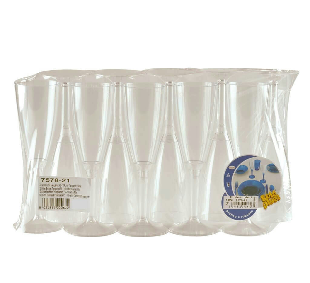 Wiederverwendbares Champagnerglas x10