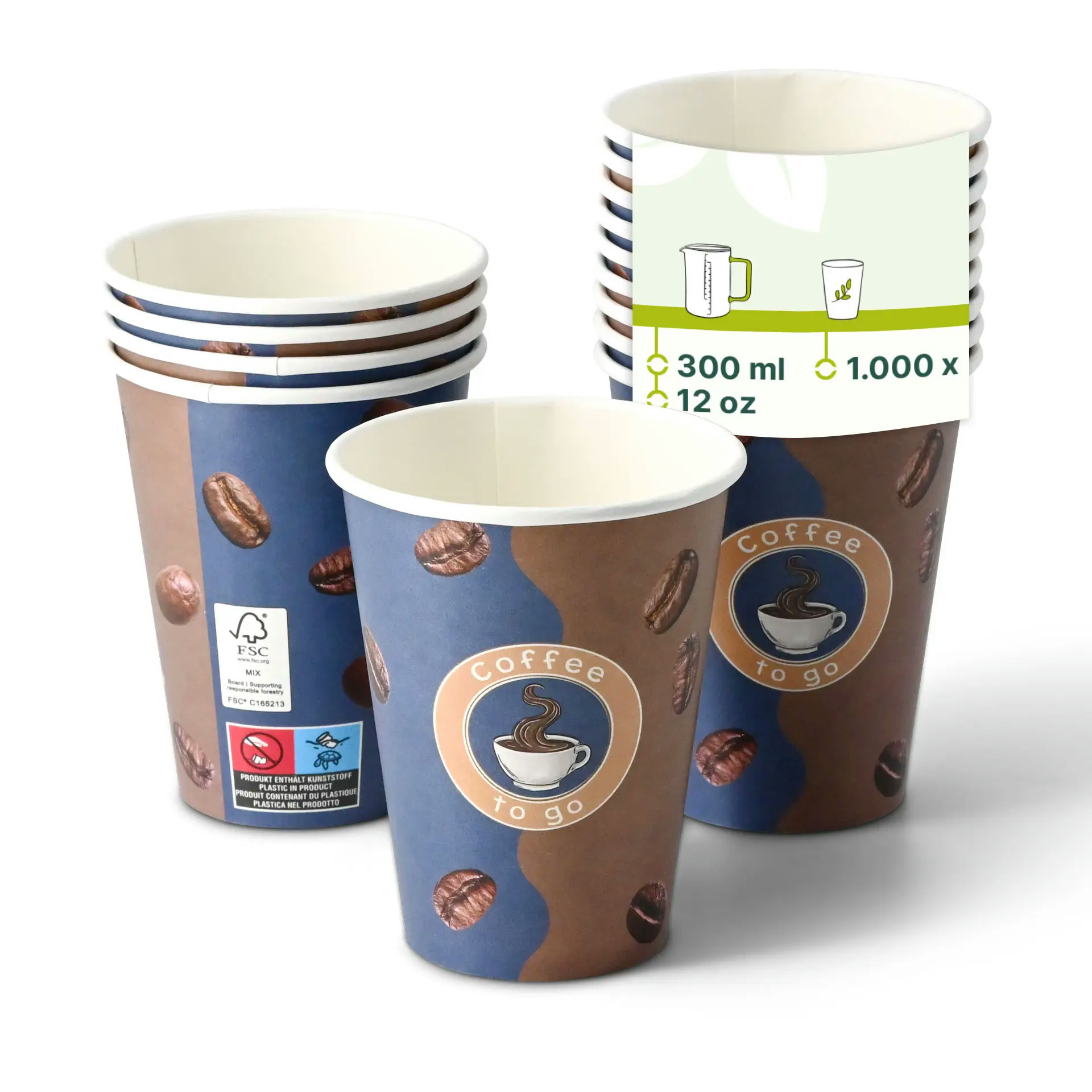 Coffee Cup 300cc 12oz x50 - 103051